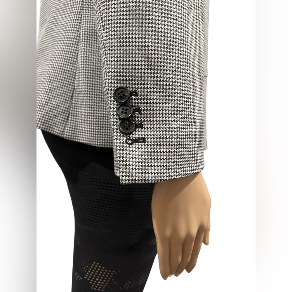 Theory Womens Shrunken Blazer Black Multi Single breasted Size 8 - Picture 8 of 14